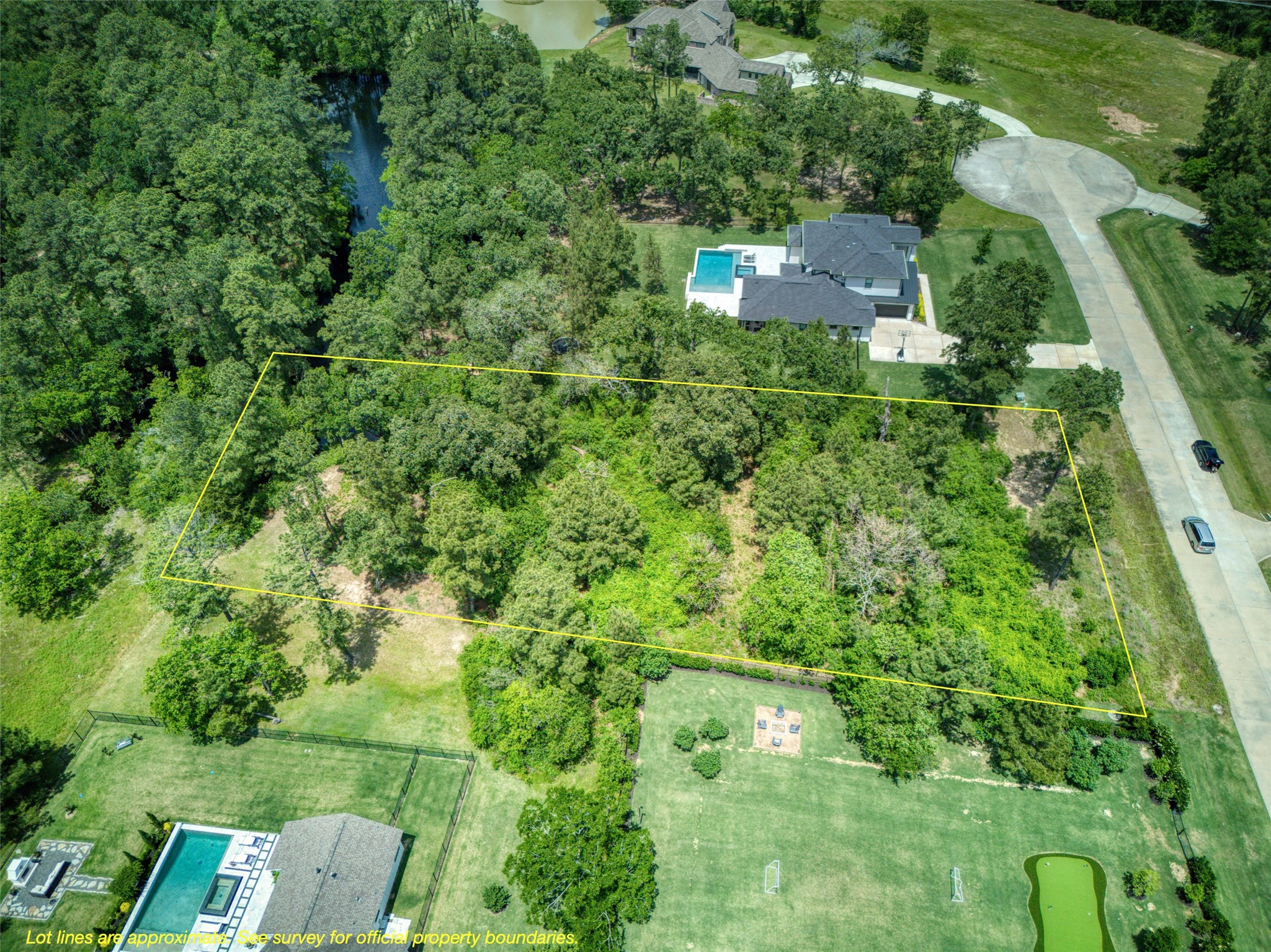 31111 Spring Lake Boulevard Tomball, TX 77375 - Photo 4 of 19 an aerial view of residential house with outdoor space and trees all around