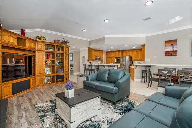 a view of a dining area with furniture