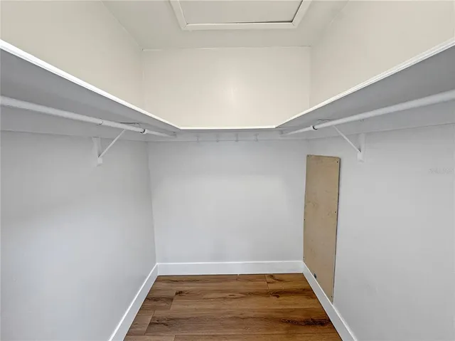 a view of room with walk in closet