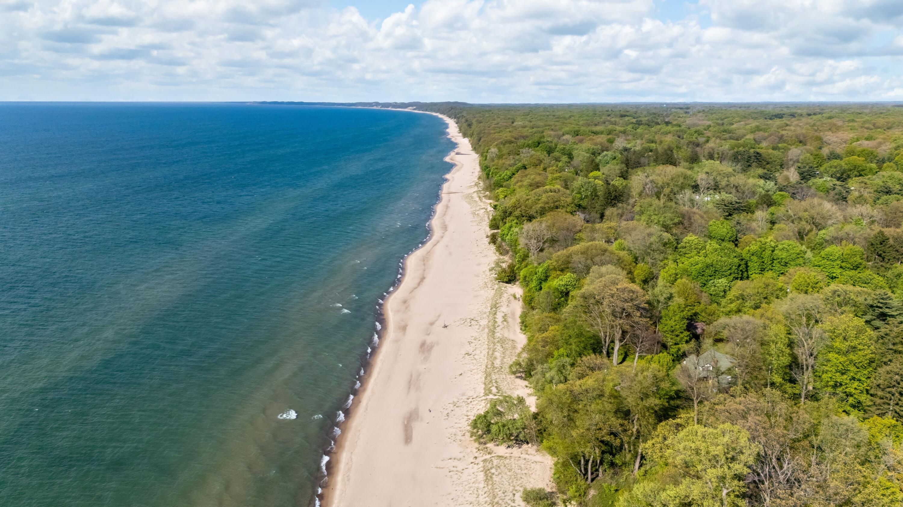 14657 Lakeshore Road Lakeside, MI 49116 - Photo 5 of 71 Drone View of Lake Michigan Shoreline