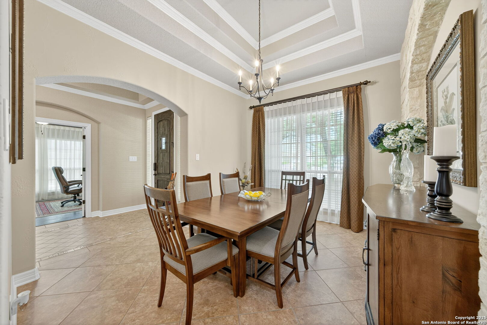 30210 Setterfeld Circle Fair Oaks Ranch, TX 78015 - Photo 15 of 30 a view of a dining room with furniture window and wooden floor