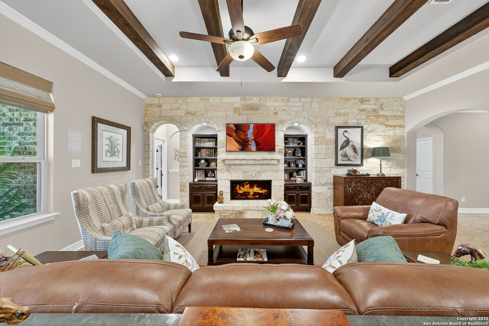 30210 Setterfeld Circle Fair Oaks Ranch, TX 78015 - Photo 7 of 30 a living room with furniture fireplace and window