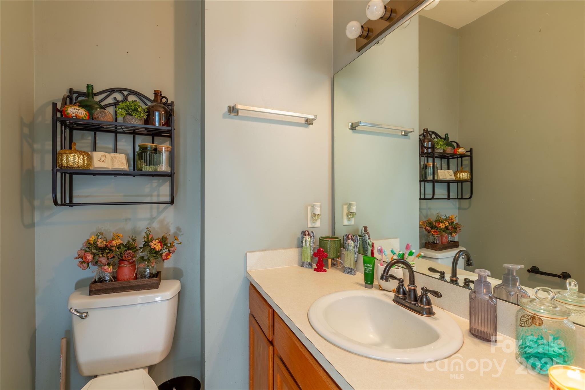 505 Coffeetree Lane Stanley, NC 28164 - Photo 11 of 37 a bathroom with a sink mirror and toilet