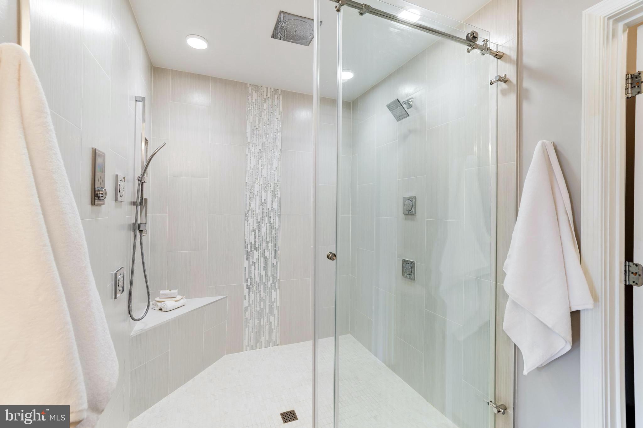 2612 North Glebe Road Arlington, VA 22207 - Photo 19 of 44 Shower with rain head, shower jets and glass door
