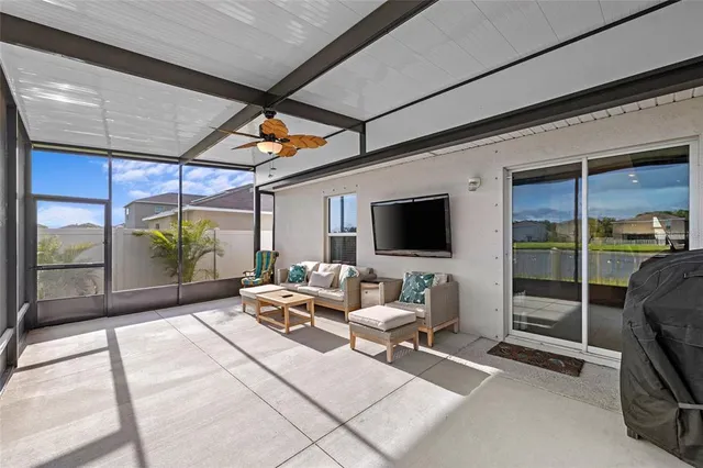 a outdoor space with furniture