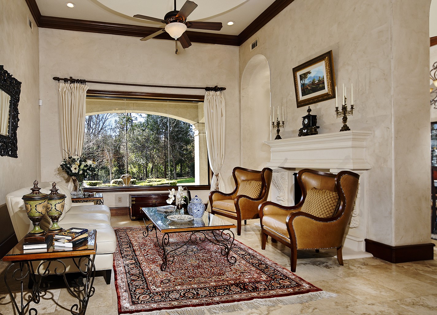 134 South Tranquil Path The Woodlands, TX 77380 - Photo 12 of 49 Formal living with glass wall.