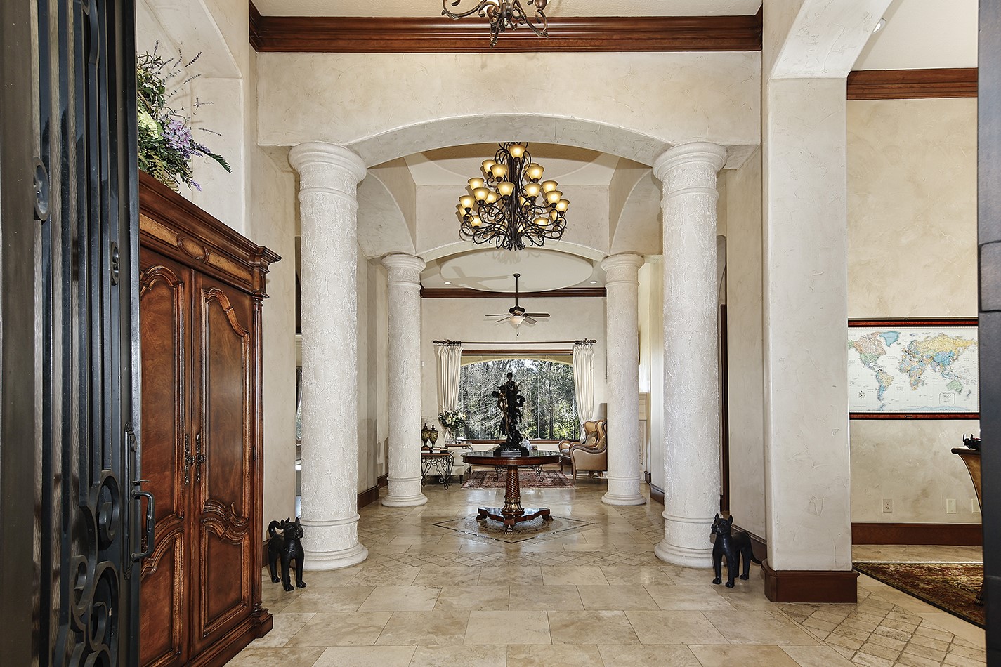 134 South Tranquil Path The Woodlands, TX 77380 - Photo 8 of 49 The front entry view to the fountain and rear grounds.