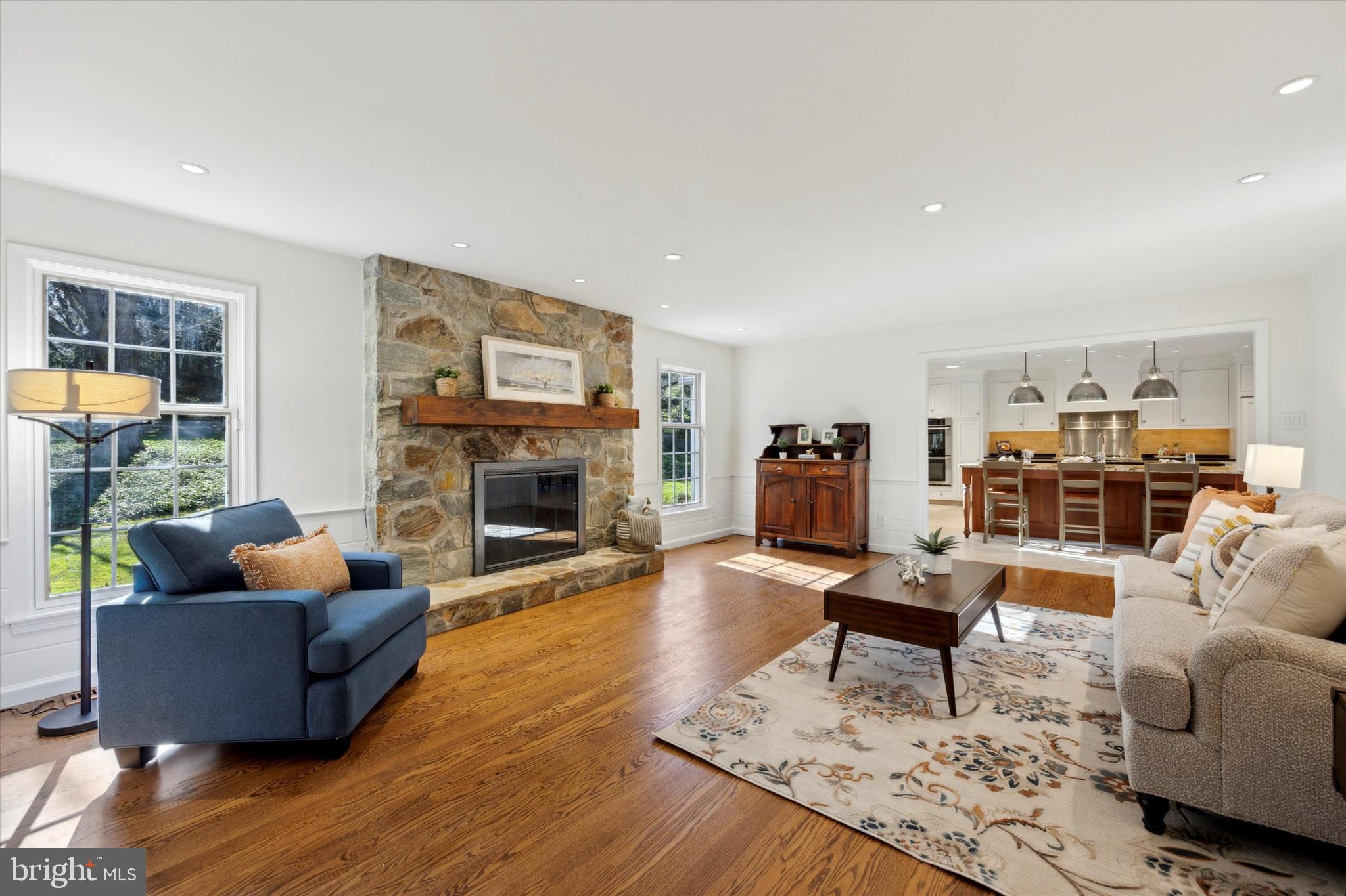 844 Hunt Road Newtown Square, PA 19073 - Photo 12 of 35 a living room with furniture and a fireplace