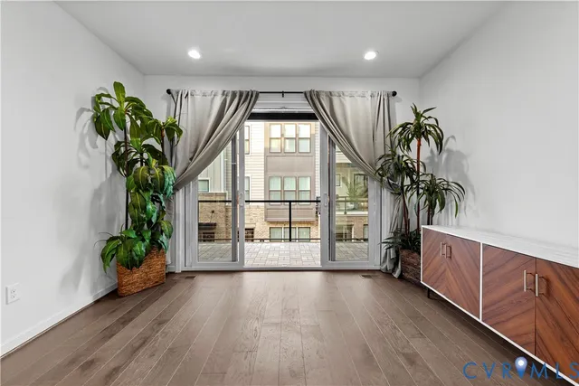 a view of a city with tall buildings