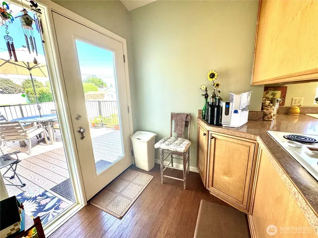 a very nice looking room with a large window