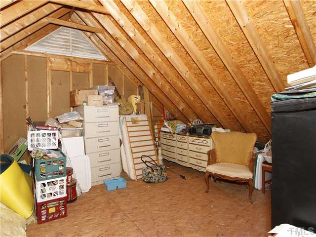 3521 Catlett Farm Road Wake Forest, NC 27587 - Photo 24 of 25 One end of large unfinished walk-up attic. Would make a great media room.