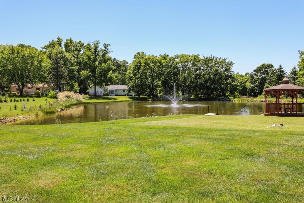 3022 Sandy Lake Road Ravenna, OH 44266 - Photo 13 of 41 Property view of water featuring a gazebo