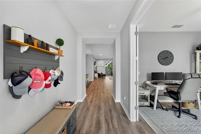 a view of kitchen and dining room