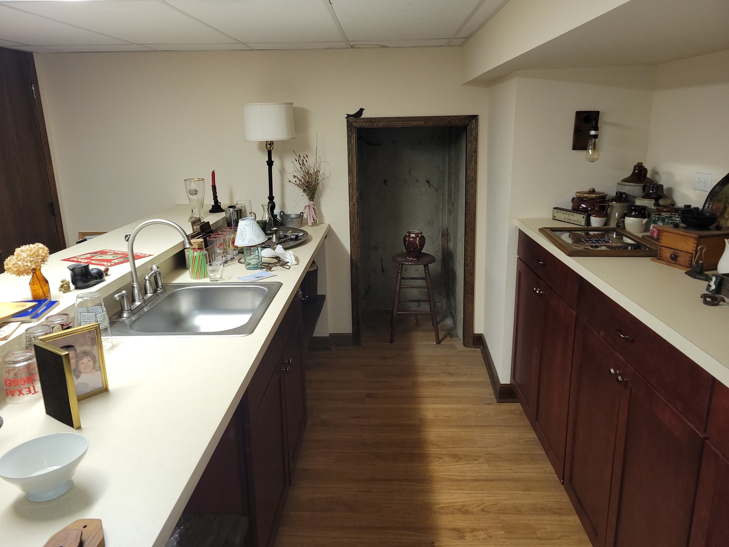 1321 Burr Oak Road Homewood, IL 60430 - Photo 11 of 15 a kitchen with kitchen island granite countertop a sink and wooden cabinets