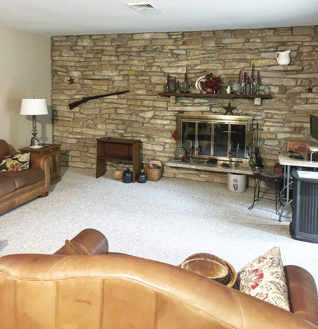 1321 Burr Oak Road Homewood, IL 60430 - Photo 10 of 15 a living room with a couch and a fireplace