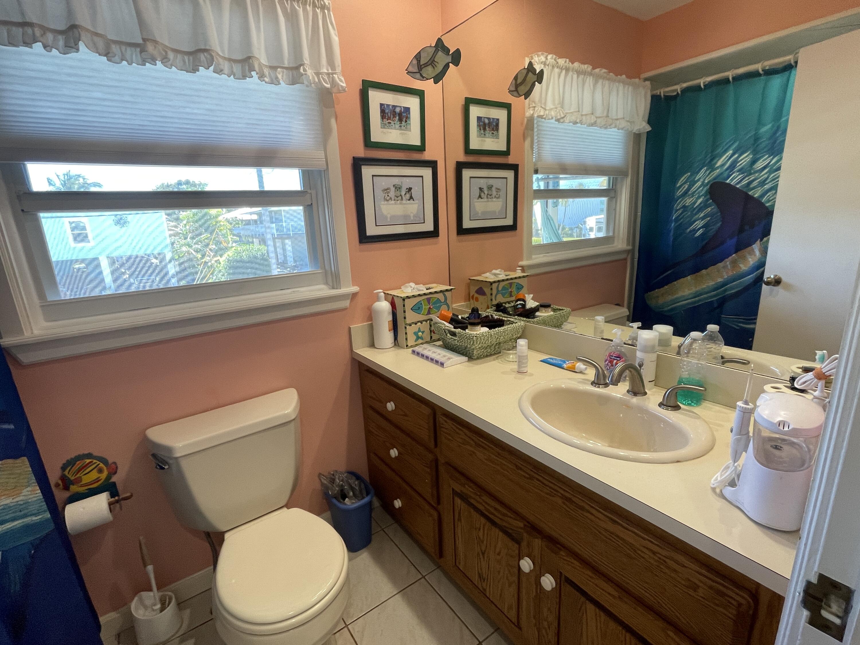 22979 Sharp Lane Cudjoe, FL 33042 - Photo 17 of 18 a bathroom with a toilet sink and mirror
