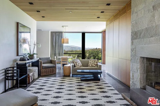 a bathroom with sink and mirror