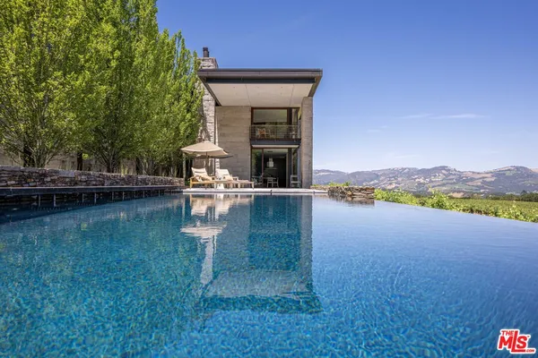 a view of a lake with a outdoor space