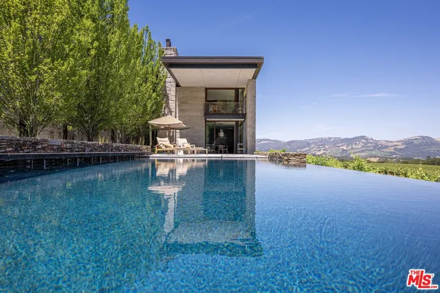 a view of a lake with a outdoor space