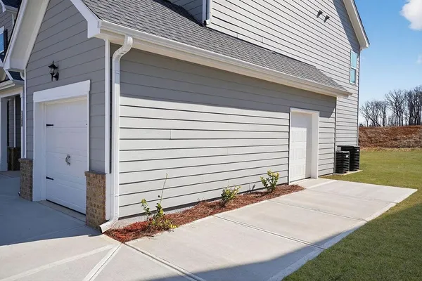 a backyard of a house