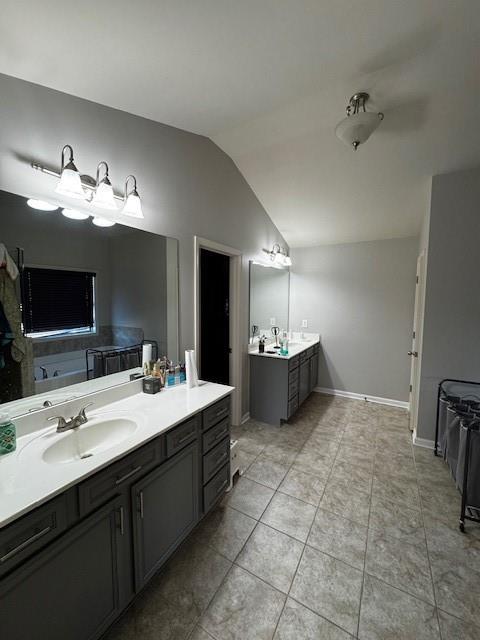 1440 A Waverly Glen Drive Alpharetta, GA 30004 - Photo 18 of 28 a view with a double vanity sink mirror and lamp