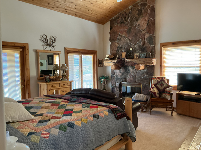 550 State Line Road Manila, UT 84046 - Photo 13 of 41 Vaulted wood-finish ceiling with recessed lighting
