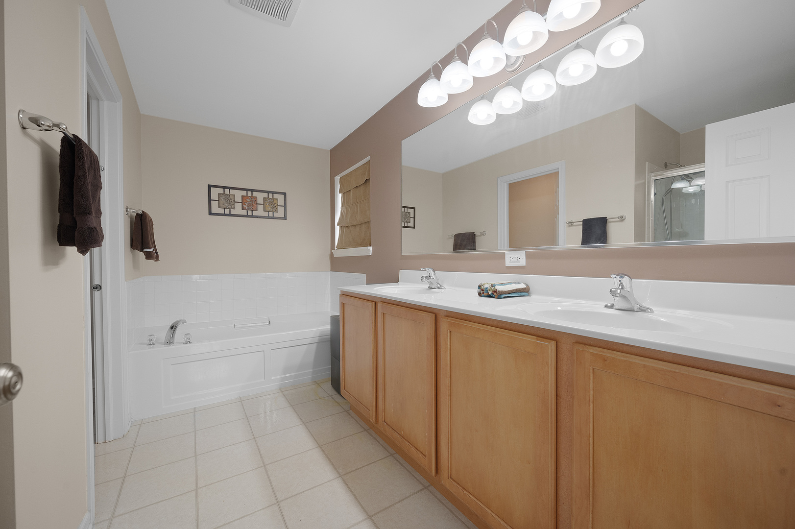 419 Riverbend Drive Genoa, IL 60135 - Photo 18 of 42 a bathroom with a tub sink and mirror