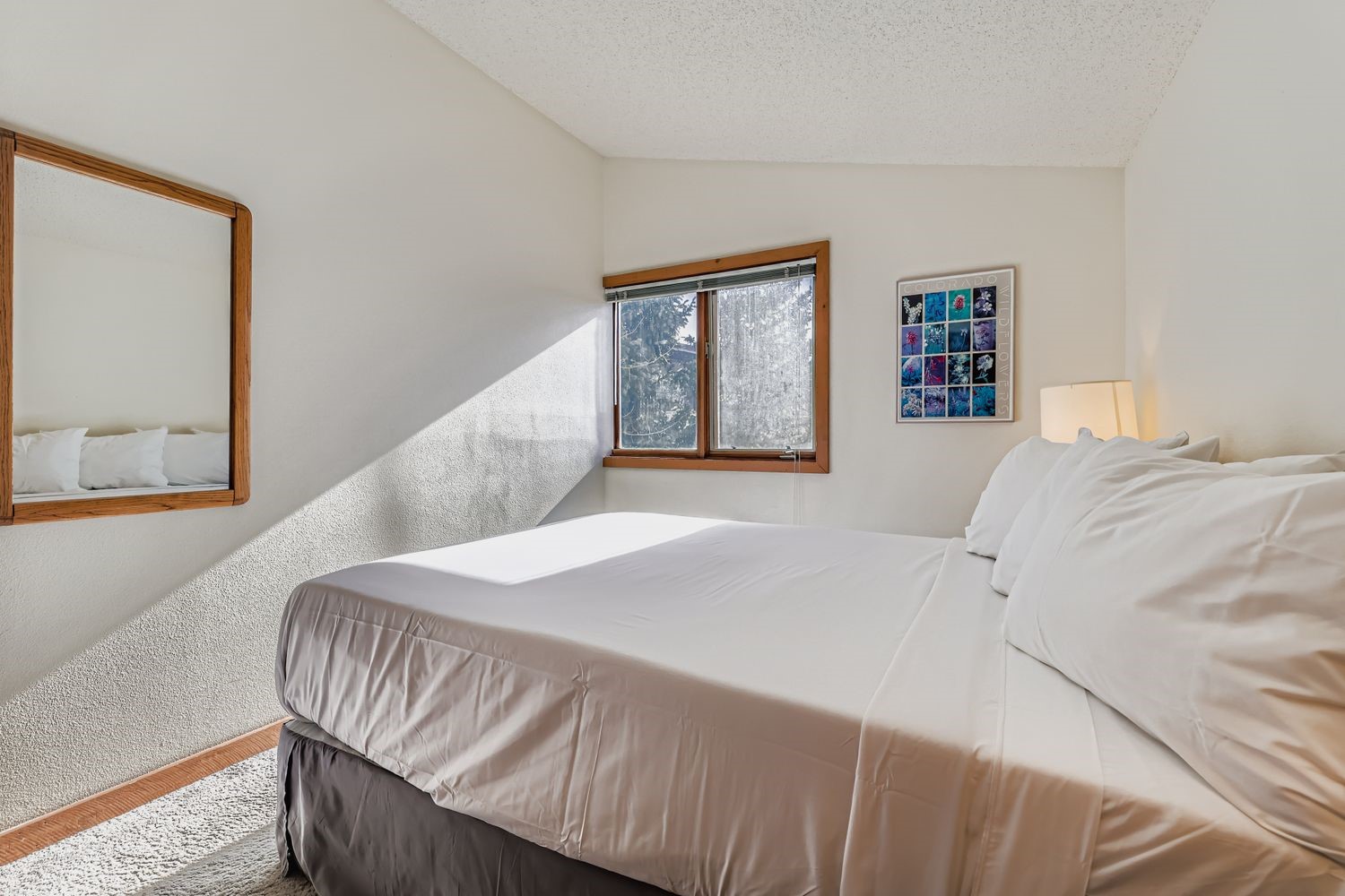 93 Fuller Placer Road, Unit F Breckenridge, CO 80424 - Photo 18 of 26 a bedroom with a bed and a window