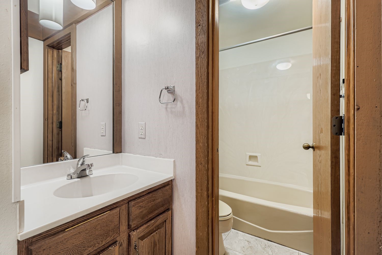 93 Fuller Placer Road, Unit F Breckenridge, CO 80424 - Photo 19 of 26 a bathroom with a bath tub sink mirror and shower