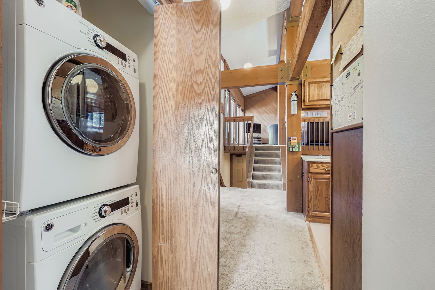 93 Fuller Placer Road, Unit F Breckenridge, CO 80424 - Photo 23 of 26 a view of a storage and utility room with washer and dryer