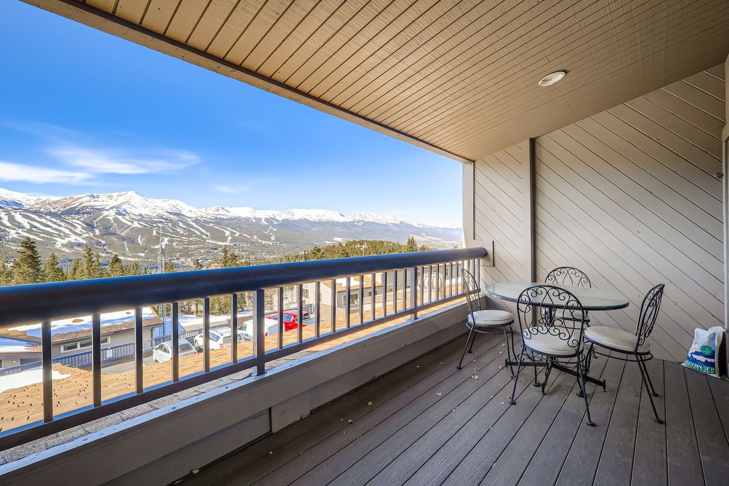 93 Fuller Placer Road, Unit F Breckenridge, CO 80424 - Photo 3 of 26 a view of a balcony with furniture