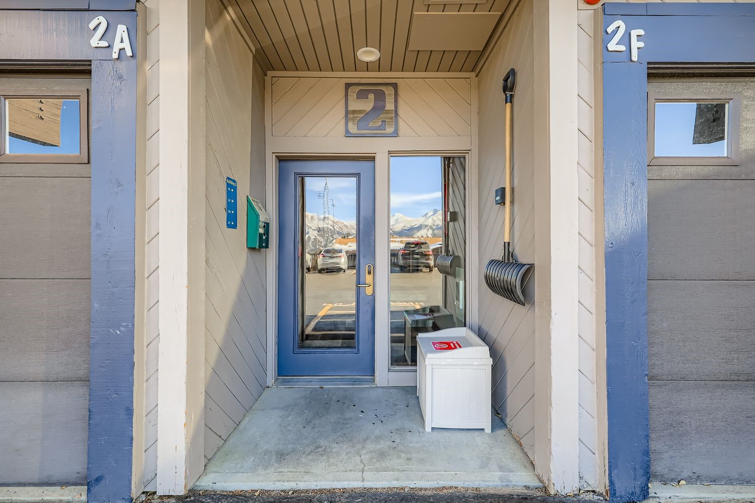 93 Fuller Placer Road, Unit F Breckenridge, CO 80424 - Photo 6 of 26 a front view of a house with hallway