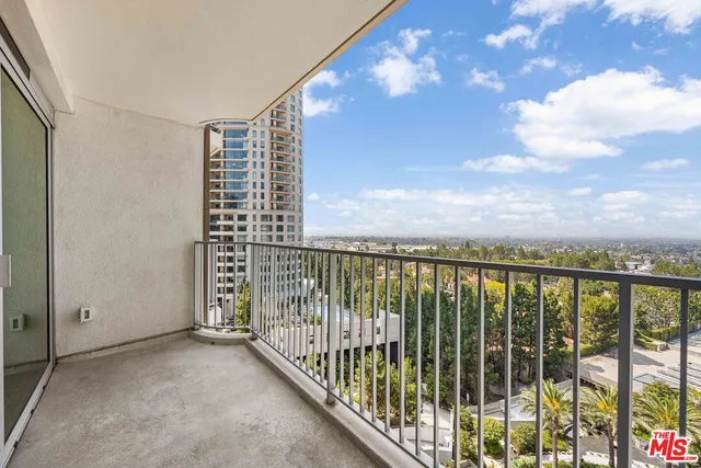 a view of balcony with city view
