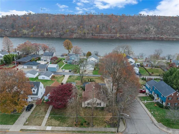 a view of a lake with a mountain in the background