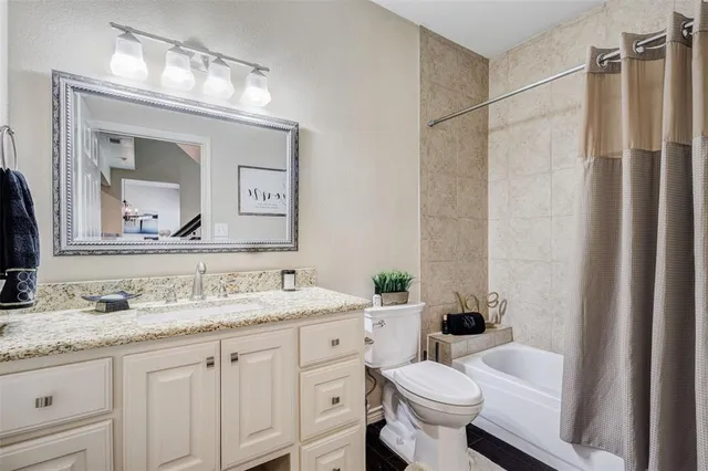 a bathroom with a toilet a sink and a mirror