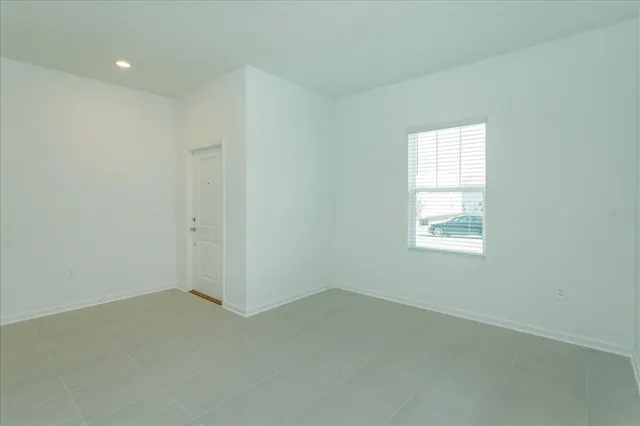 an empty room with a window