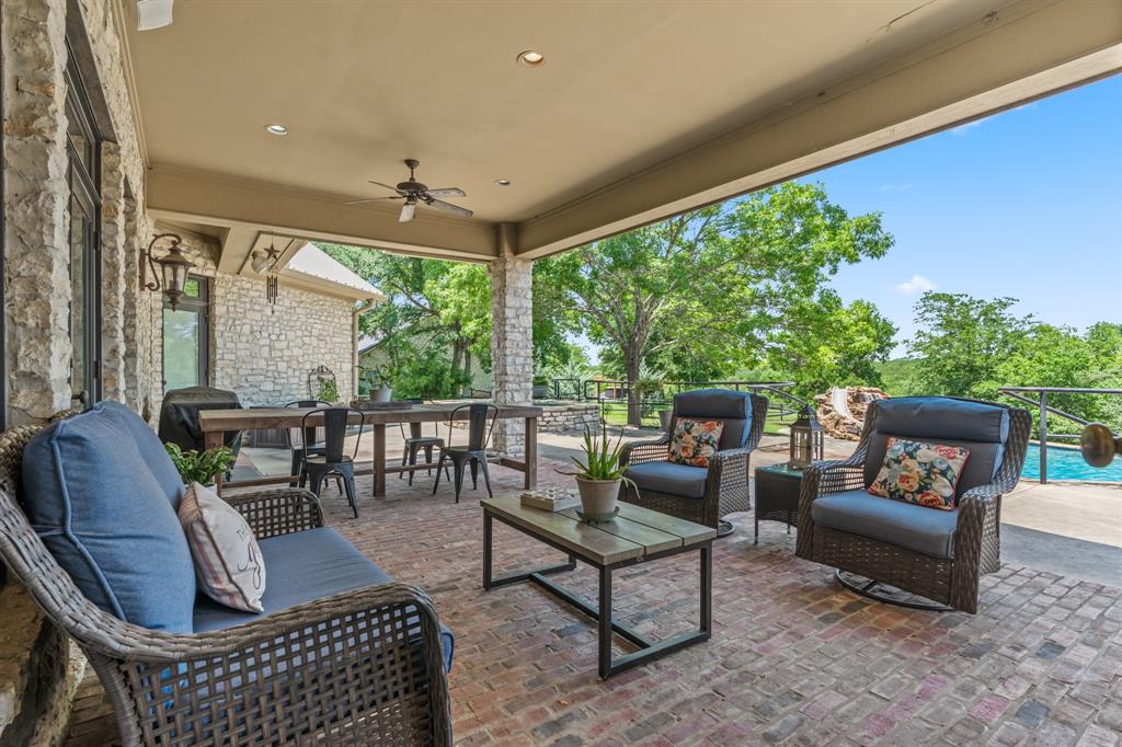 840 Winding Trail Crawford, TX 76638 - Photo 34 of 40 a outdoor living space with furniture and garden view