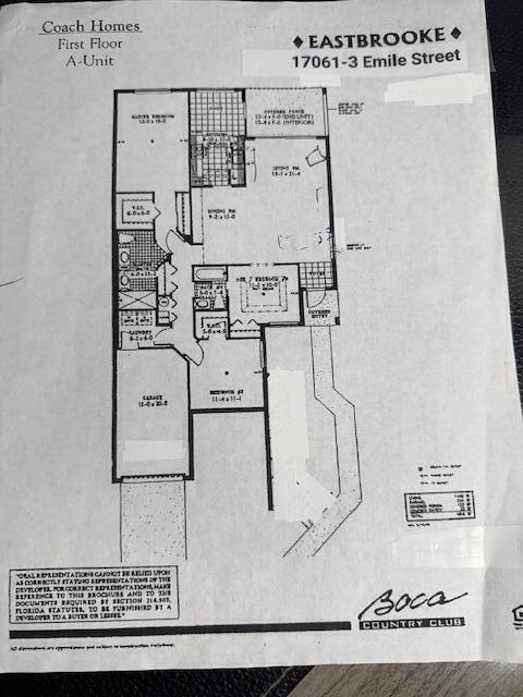 17061 Emile Street, Unit 3 Boca Raton, FL 33487 - Photo 44 of 44 Floor Plan