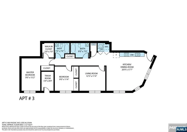 $3,200 | 385 Passaic Avenue, Unit 3, Lodi, NJ 07644