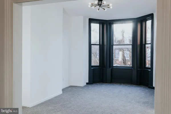 an empty room with a window