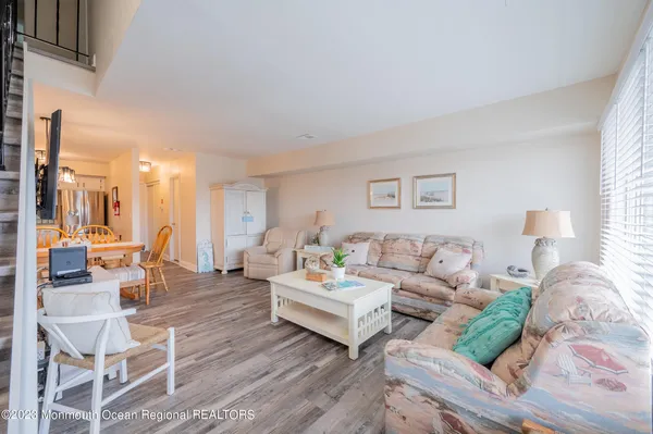 a living room with furniture and a couch