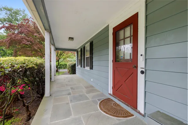 a view of a entryway door front of house