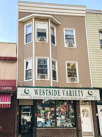 a front view of a building