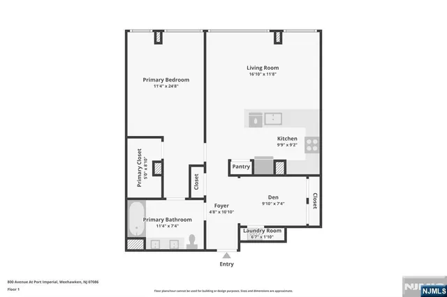 $798,000 | 800 Ave At Port Imperial, Unit 416, Weehawken, NJ 07086