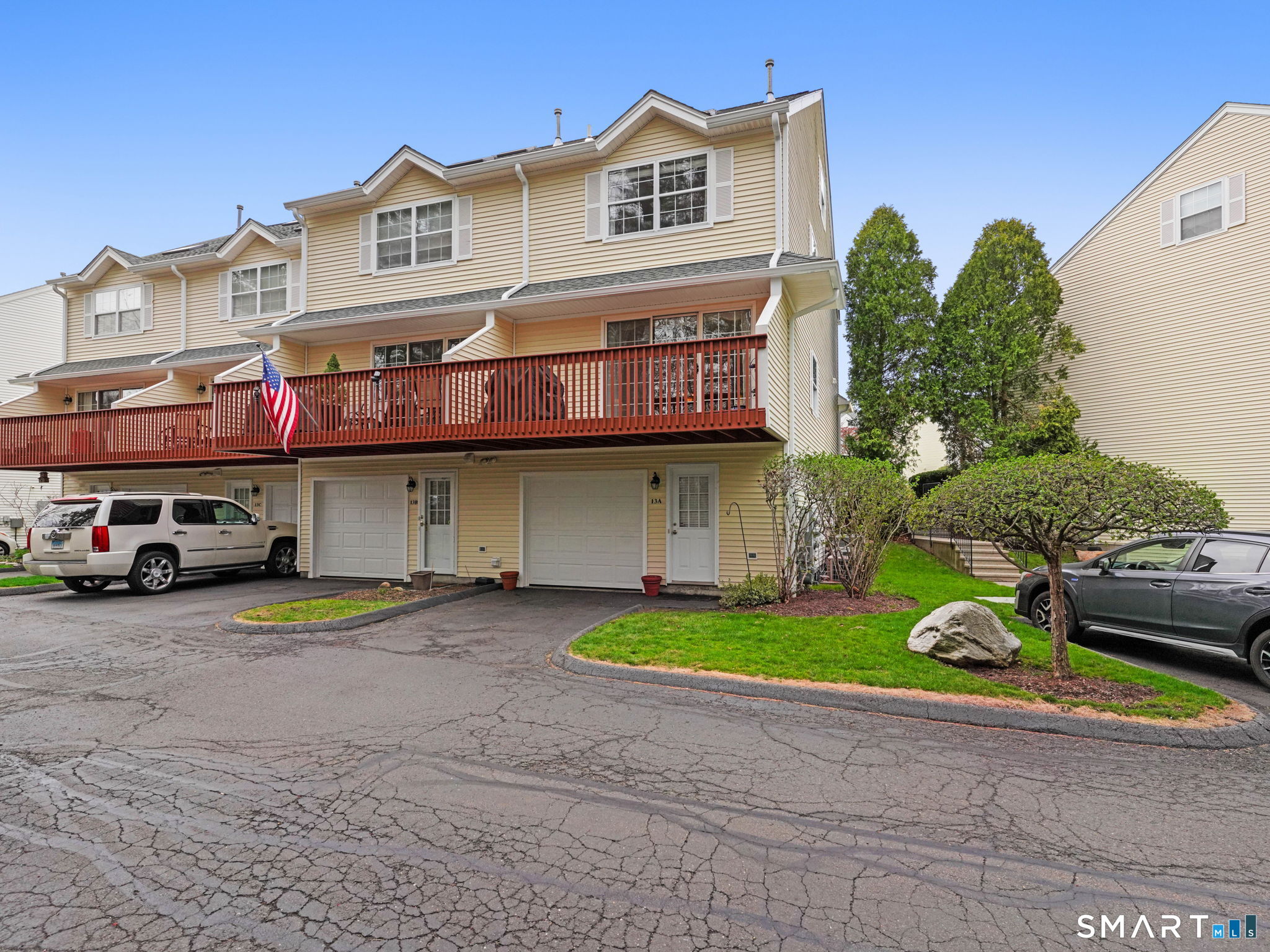 180 Turn Of River Road, Unit 13A Stamford, CT 06905 - Photo 33 of 40 Rear Deck (end unit)