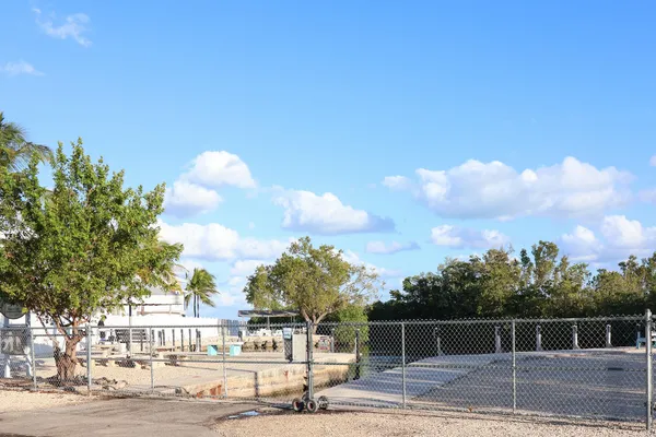 a view of river and deck