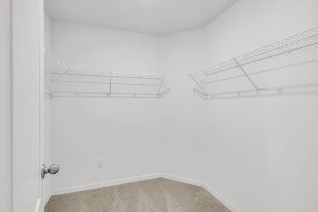 a small space with a fan