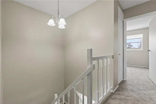 a view of a hallway with window