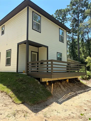 a view of outdoor space and deck