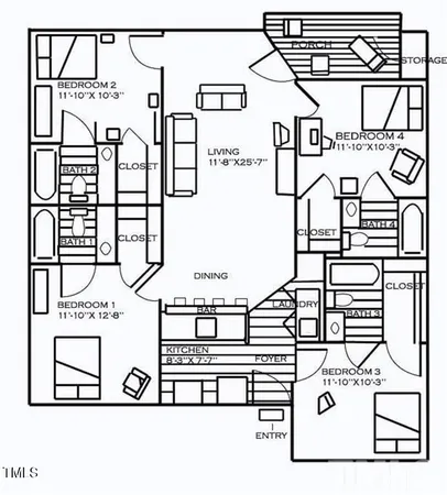 $650 | 1341 Crab Orchard Drive, Unit 301, Raleigh, NC 27606